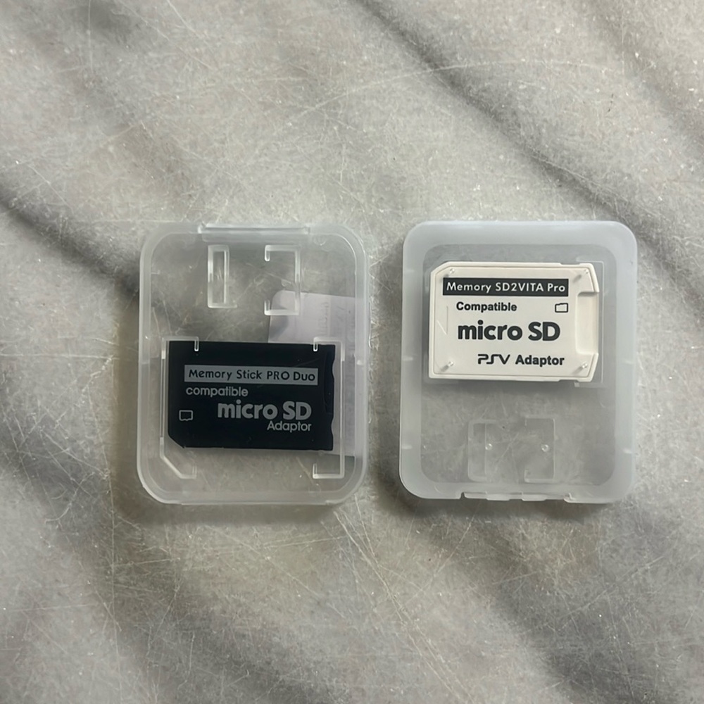 Brand new Memory Stick Pro Duo and SD2VITA Pro Adapters